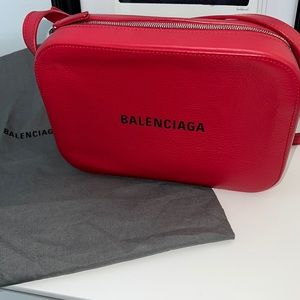 Balenciaga Red Crossbody Camera Bag